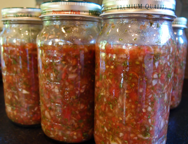 homade probiotic tomato salsa