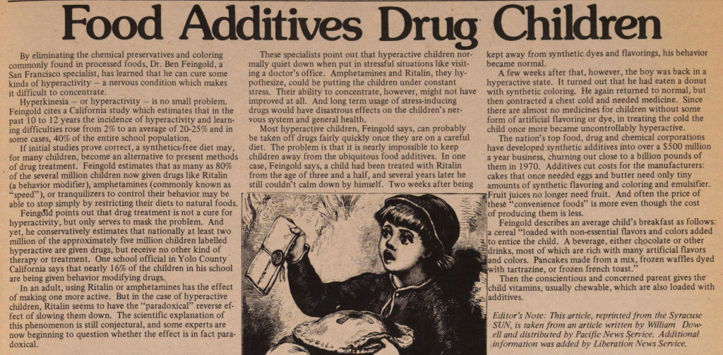 Food Additives 1974 article