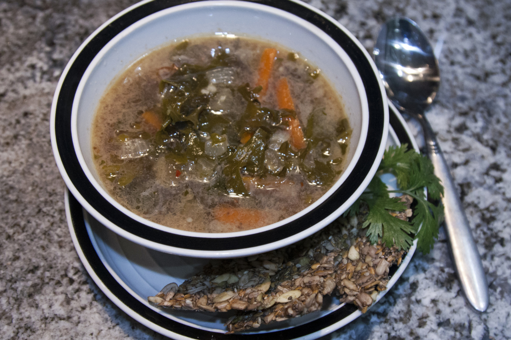 ginger kale miso soup probiotic
