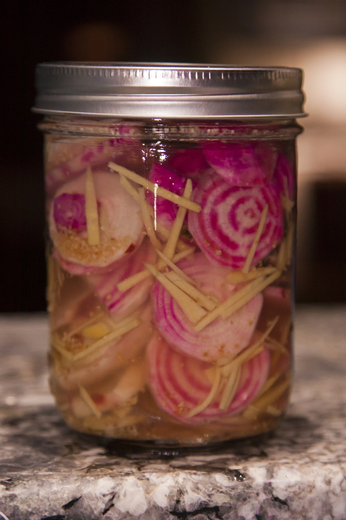 gingered probiotic pickled beets