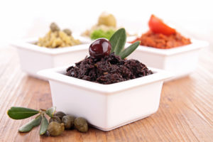 assortment of tapenade