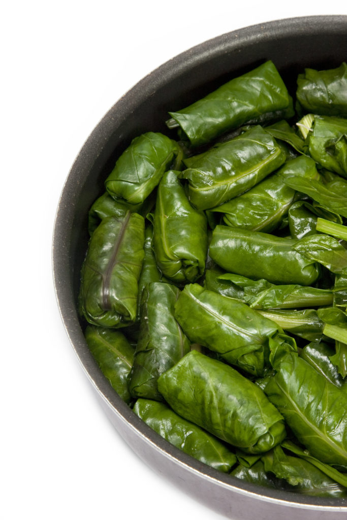 Greek Dolmades in pot