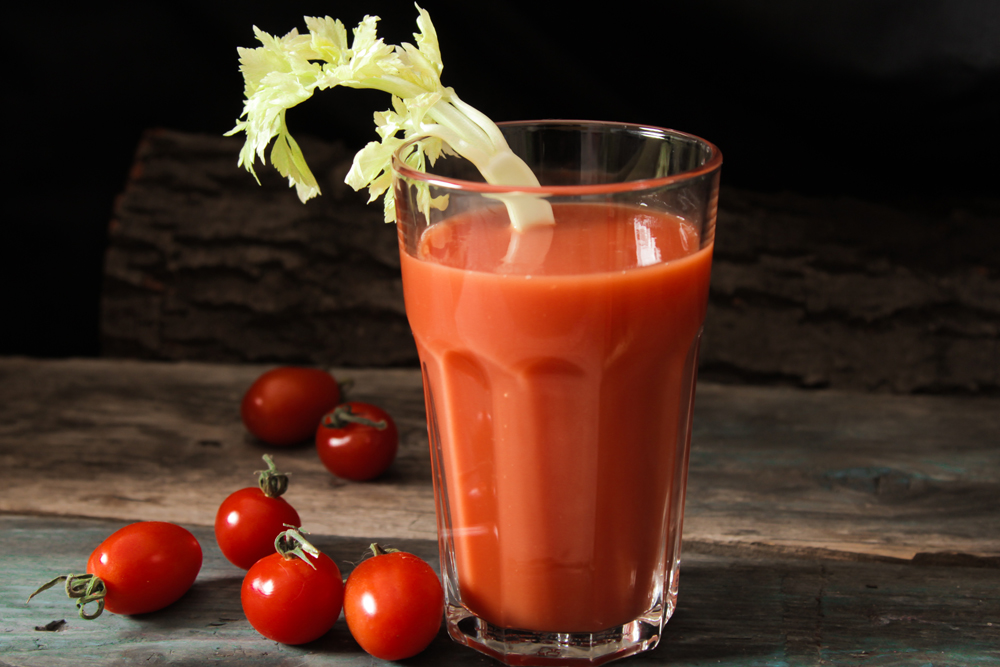 Clamato with tomato and celery