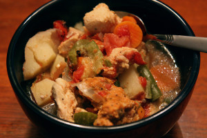 Hearty Chicken, Chorizo & Garden Vegetable Soup