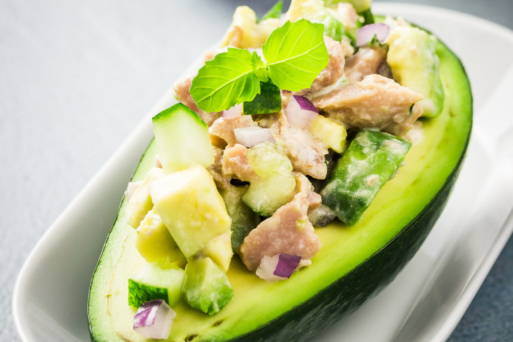 no mayo tuna avocado salad