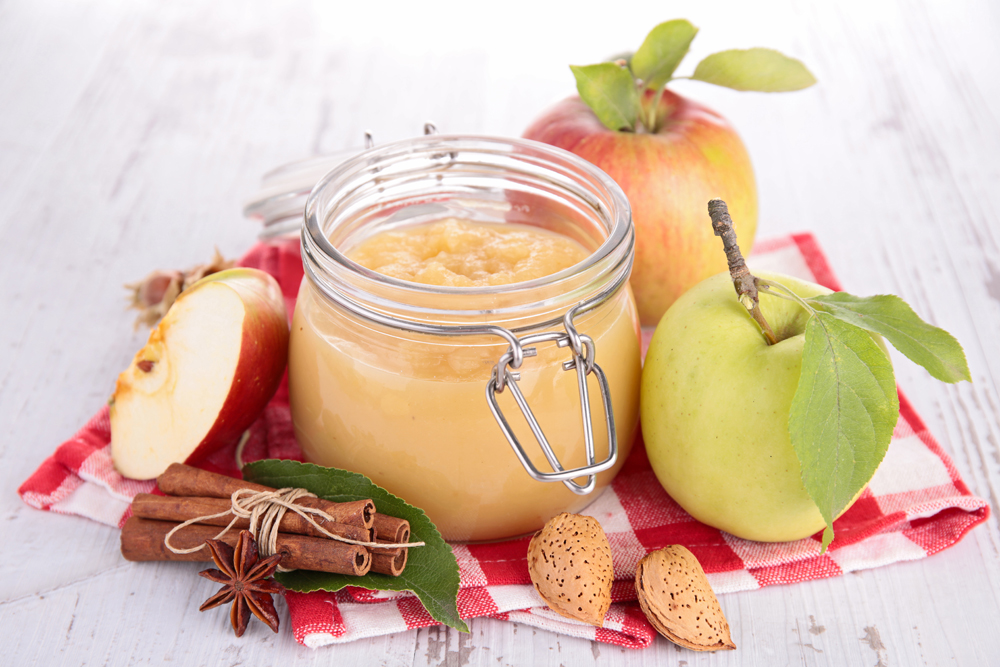 Image of homemade applesauce. It's easy, quick, makes great school and after school snacks