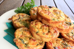 Breakfast Egg Muffins (make extra for lunch, snacks…)