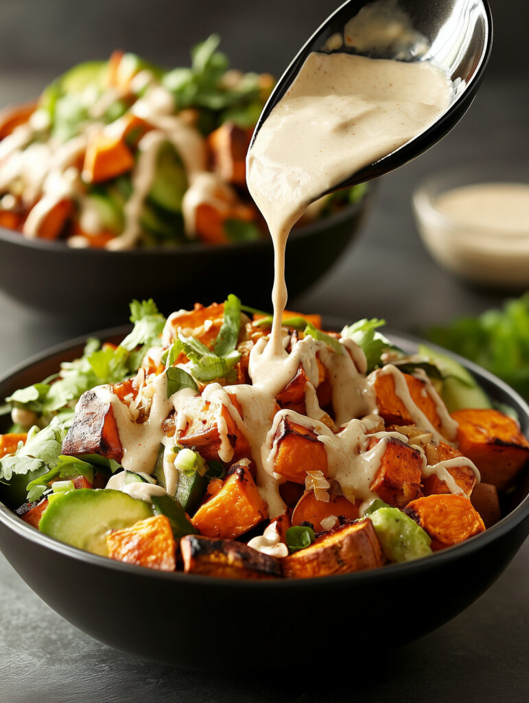 Healthy sweet potato, cucumber, avocado and cilantro salad with creamy cilantro dressing, Marie Cecchini Sternquist, Nutrition Response Testing, Anchorage Nutritionist