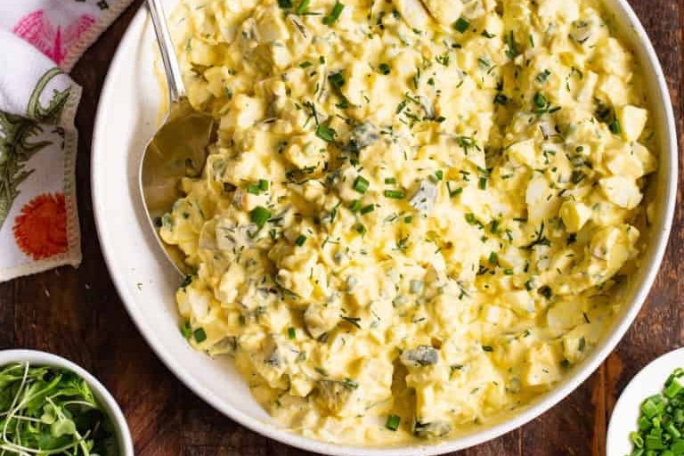 Egg salad is such a versatile and protein-packed lunch, here's my favorite recipe